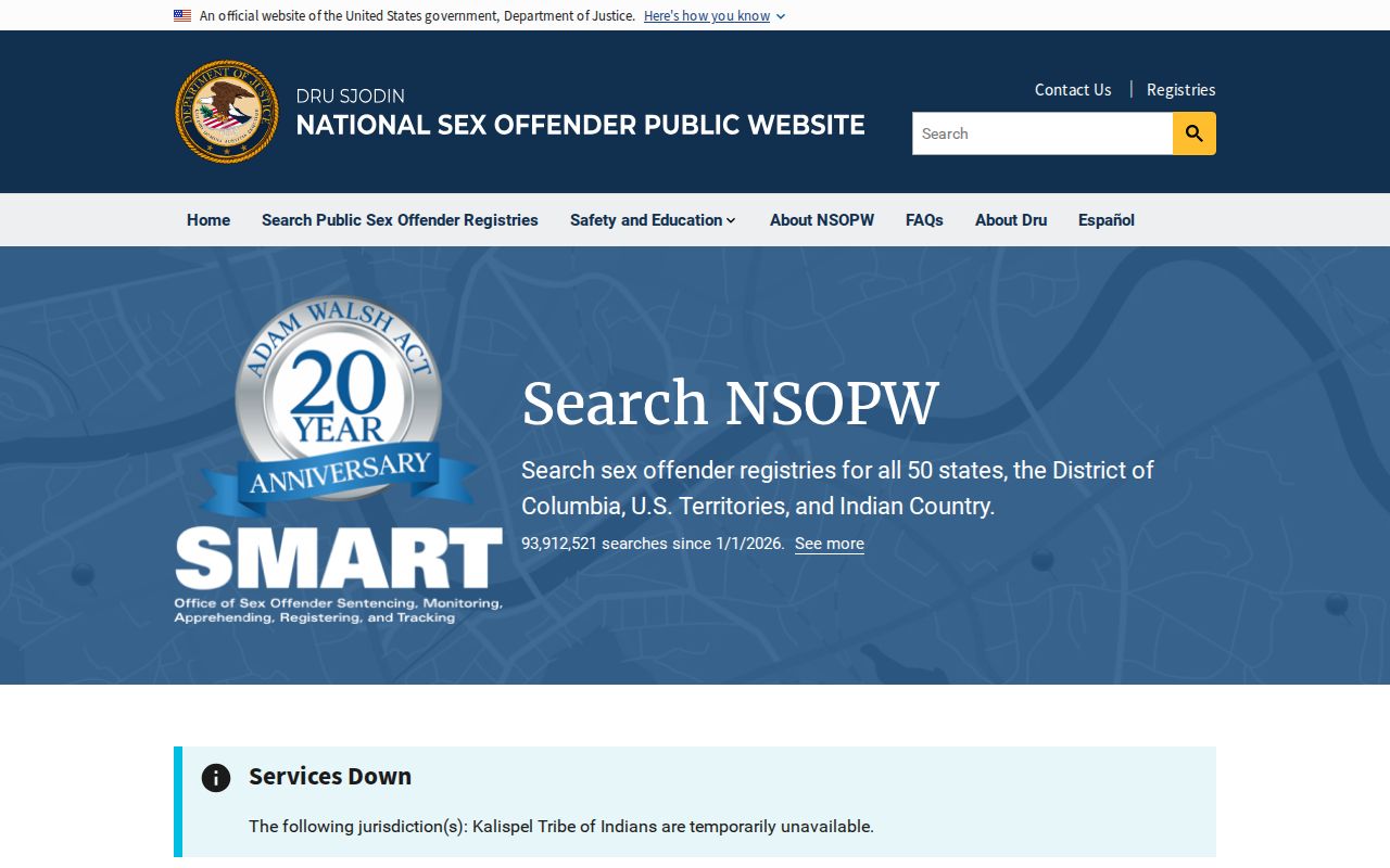 Anderson County sex offender lookup national registry search