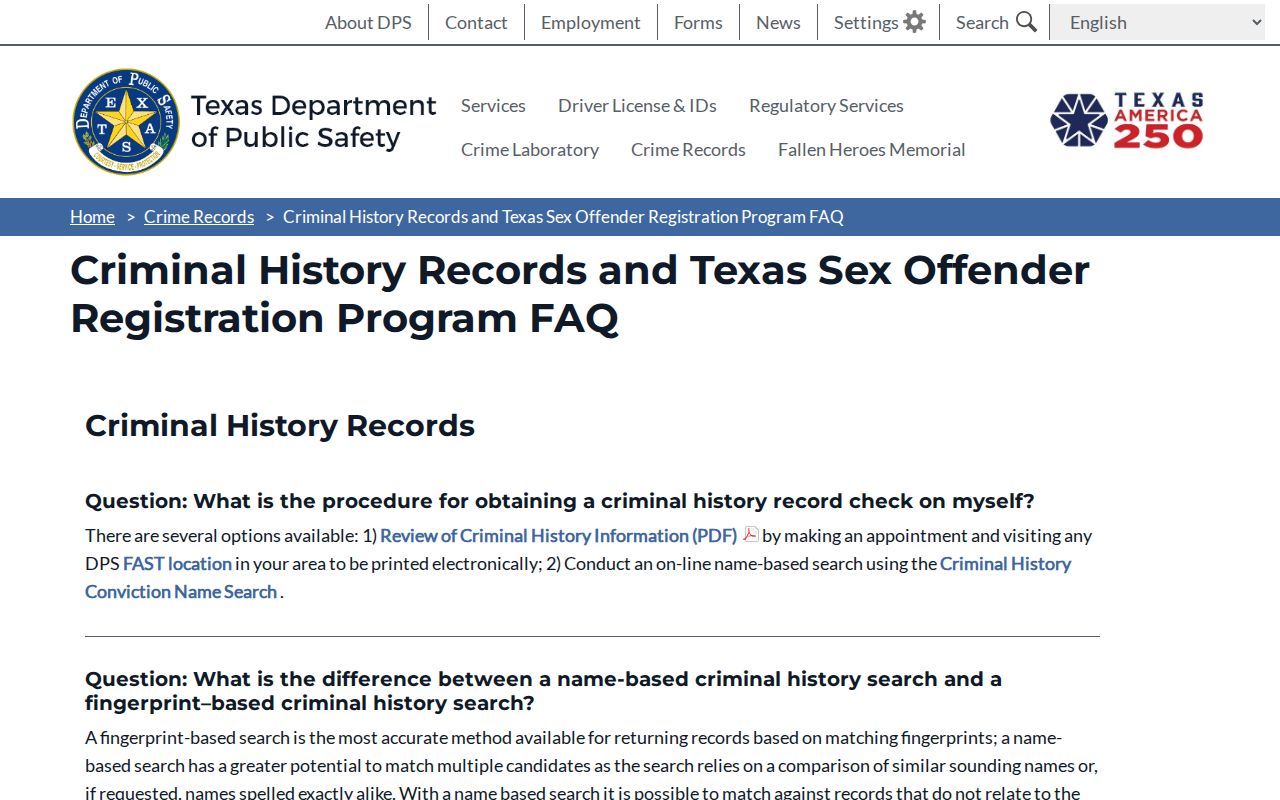 Anderson County sex offender registry public fields FAQ